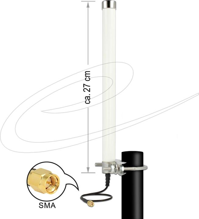 Produktbild Delock LTE/HSPA/GSM Antenne, SMA-Stecker (Lora, WLAN, GSM)