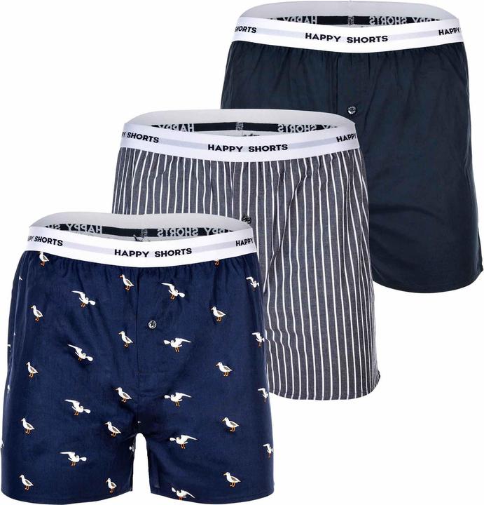 Image du produit Happy shorts Boxers tissés Casual Confortables (L, Lot de 3)