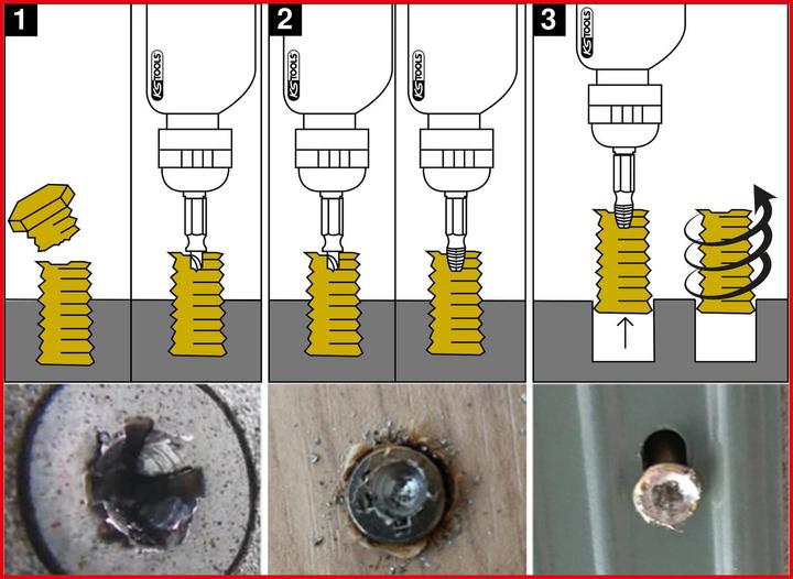 Actual product image KS Tools Screw extractor set (Torx (TX), Allen screw)