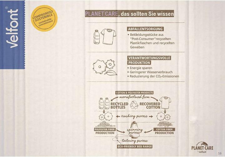 Valeurs nutritives et ingrédients Velfont Eco Aqua (200 x 200 cm)