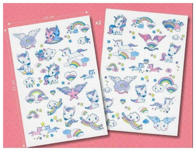 Actual product image Djeco Tattoos Unicorns