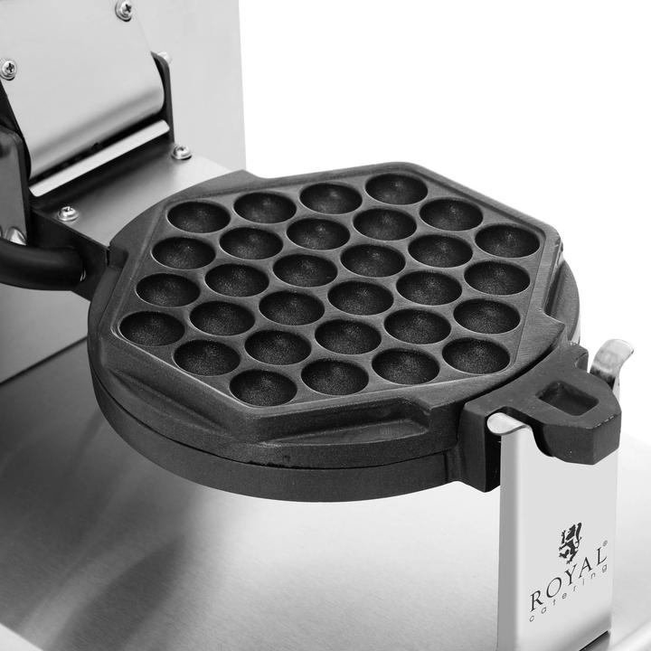 Actual product image Royal Catering Bubble Waffle Maker - round - 1 large waffle - 1200 W -