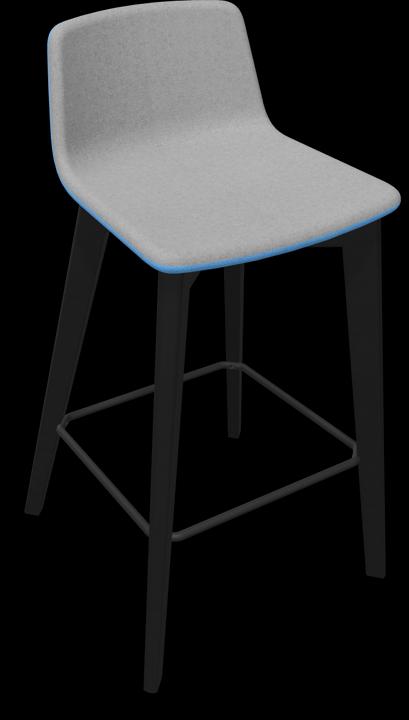 Noir, Frêne teinté noir, Bleu clair, Gris