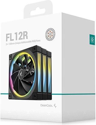 Actual product image Deepcool FL12R Reverse 3in1 120x120x25 Black (120 mm, 3 x)
