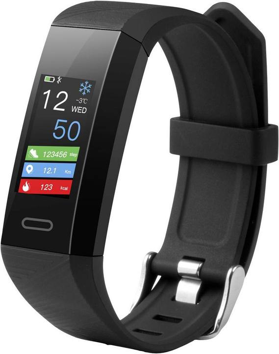Actual product image Technaxx TX-HR7 Fitness Tracker With Integrated Pulse Function Uni Black (20 mm)