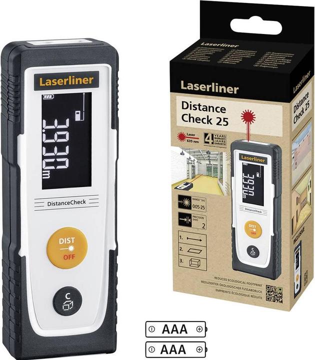Immagine prodotto Laserliner DistanceCheck telemetro laser 25 m (25 m, 650 nm)