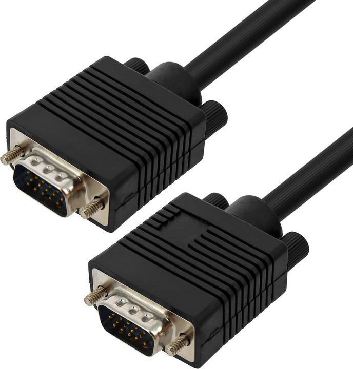 Immagine prodotto LinQ Cavo VGA maschio-maschio, 3 m Adattatore video nero (3 m, VGA)
