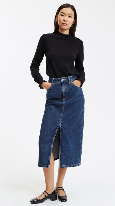 Produktbild La Redoute Collections Pullover mit gerüschtem Stehkragen und langen Ärmeln (38)
