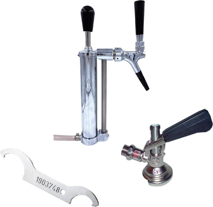 Image du produit Ich-zapfe Komplett Set Bierpumpe, Picknickpumpe mit Kolbenschankhahn 3/4, Co2-Abgang