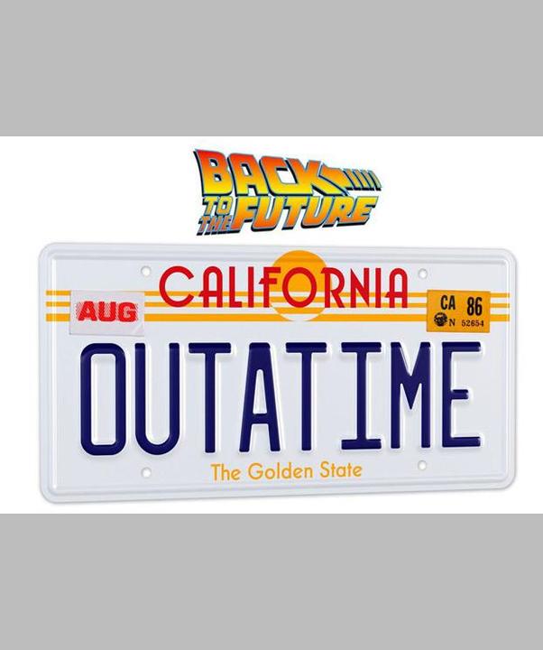Image du produit Doctor Collector Retour vers le futur: "Outatime" DeLorean Plaque d'immatriculation 1/1 (33 x 16 cm)