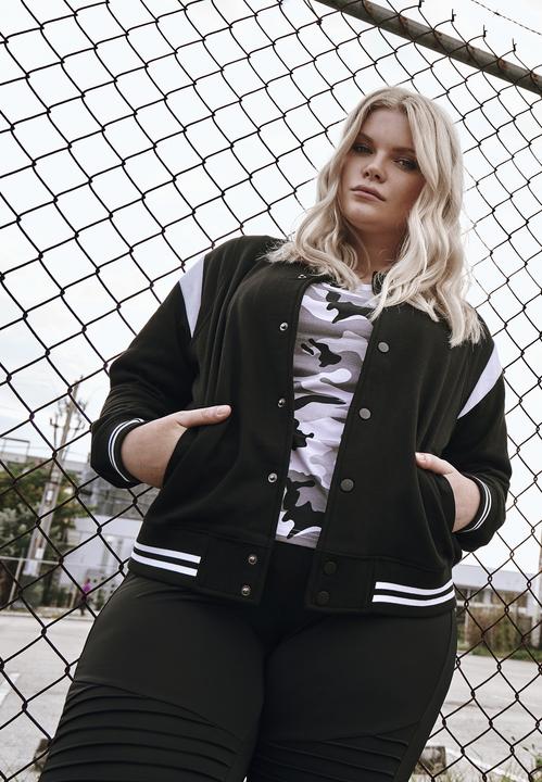 Immagine prodotto Urban Classics Giacca di felpa College Inset da donna (XXL)