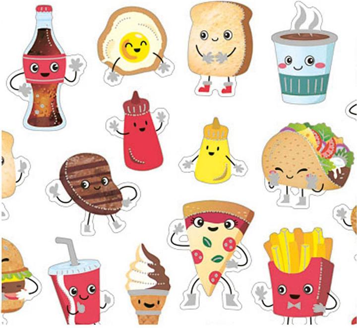Produktbild Creativ Company Aufkleber Fast Food, 1 Blatt