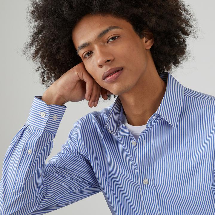 Image du produit La Redoute Collections Chemise à rayures avec col français (XXL)