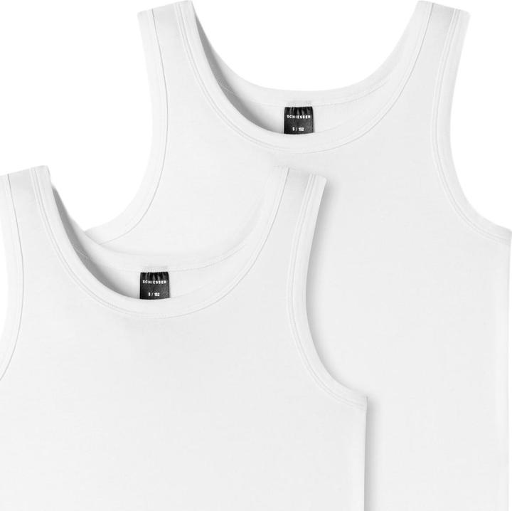 Actual product image Schiesser Pack of 4 Teens Boys - 95/5 Organic Cotton Undershirt (164)