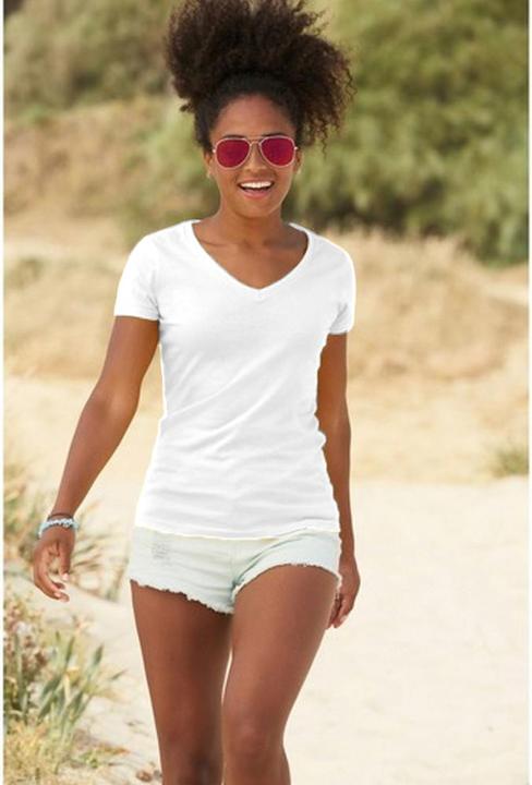 Actual product image Fruit of the Loom LadyFit Valueweight TShirt V-neck (L)