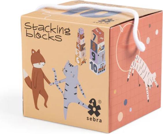 Image du produit Sebra Blocs empilables, 10 pcs, Toes/Builders, FSC™ Mix