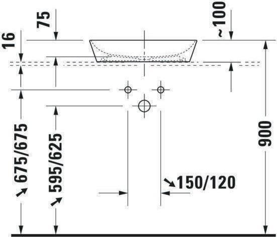 Immagine prodotto Duravit Lavabo da appoggio Cape Cod 50 cm bianco 2339500000 (405 mm, 500 mm)