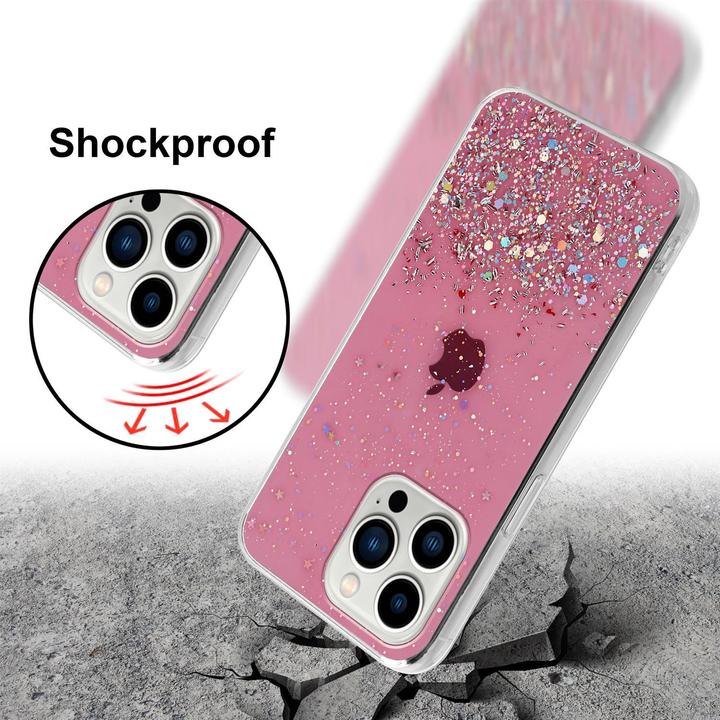 Actual product image Cadorabo TPU cover sparkling glitter (Apple iPhone 13 Pro)