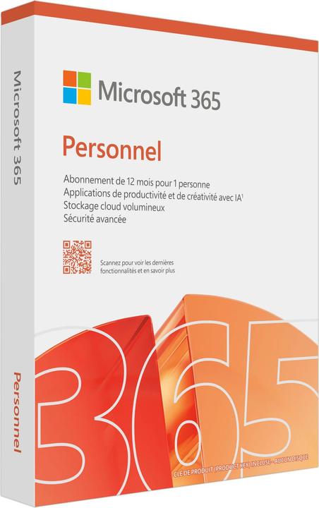 Actual product image Microsoft 365 Personal (French) (1 Devices, 12 months)