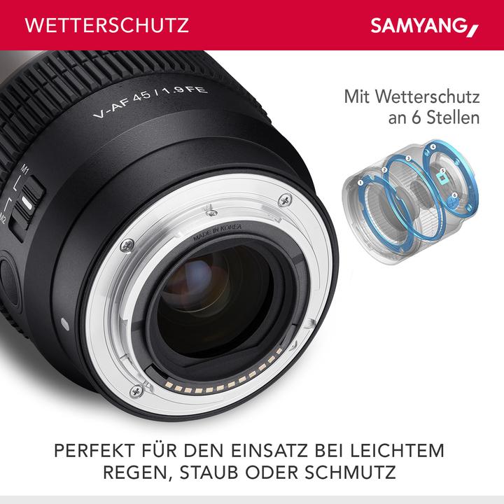 Actual product image Samyang V-AF 45mm T1,9 FE Sony E (Sony E, full size)