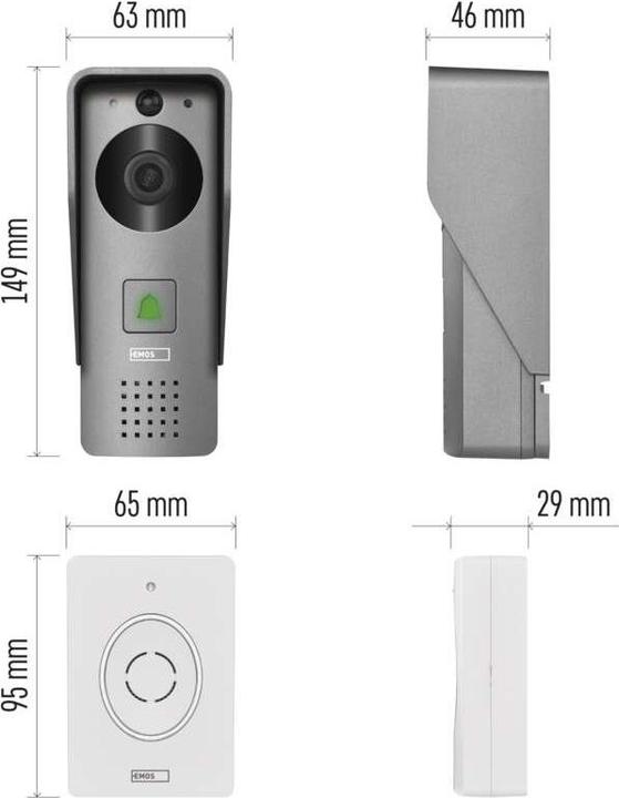 Immagine prodotto Emos Campanello video senza fili GoSmart IP-09C con WiFi