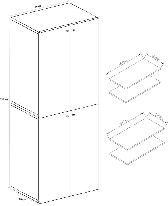 Valori nutrizionali e ingredienti VCM Lona (70 x 40 x 220 cm)