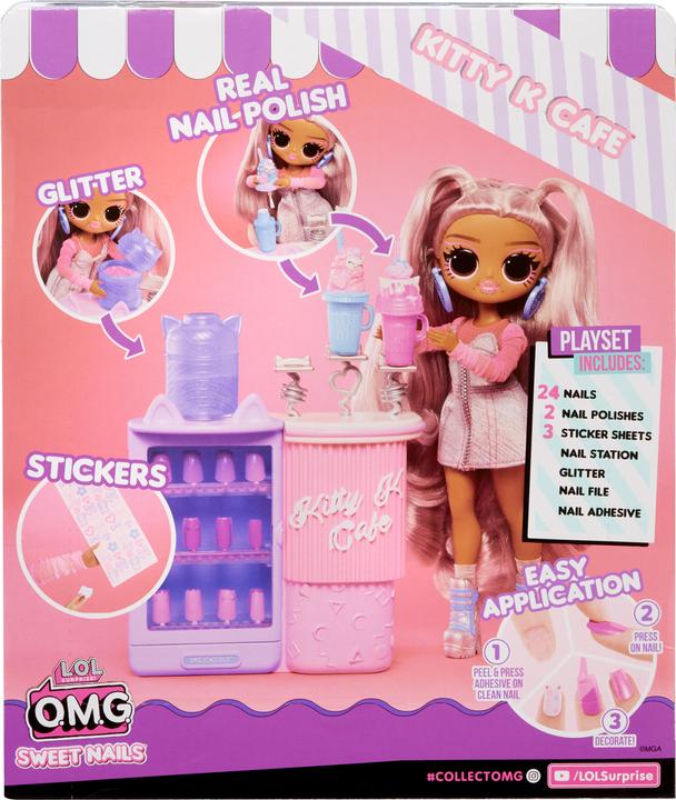 Actual product image MGA OMG Sweet Nails™ - Kitty K Café