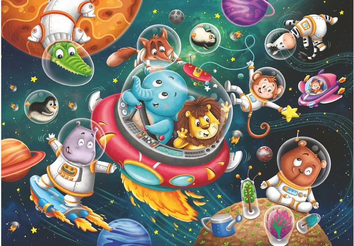 Produktbild Ravensburger Kinderpuzzle - 12000857 Tiere im Weltall - 2x12 Teile Puzzle für Kinder ab 3 Jah (24 Teile)