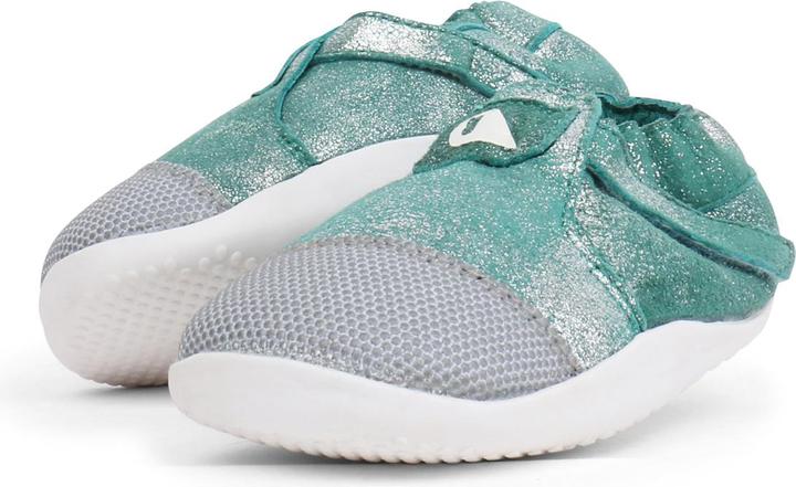 Bobux X Or. aqua sparkle w/wht