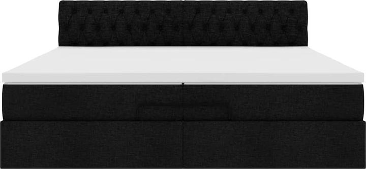 Actual product image VidaXL Ottoman bed with mattresses black 200x200 cm fabric (200 x 200 cm)