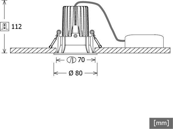 Actual product image LTS LED recessed spotlight (970 lm)