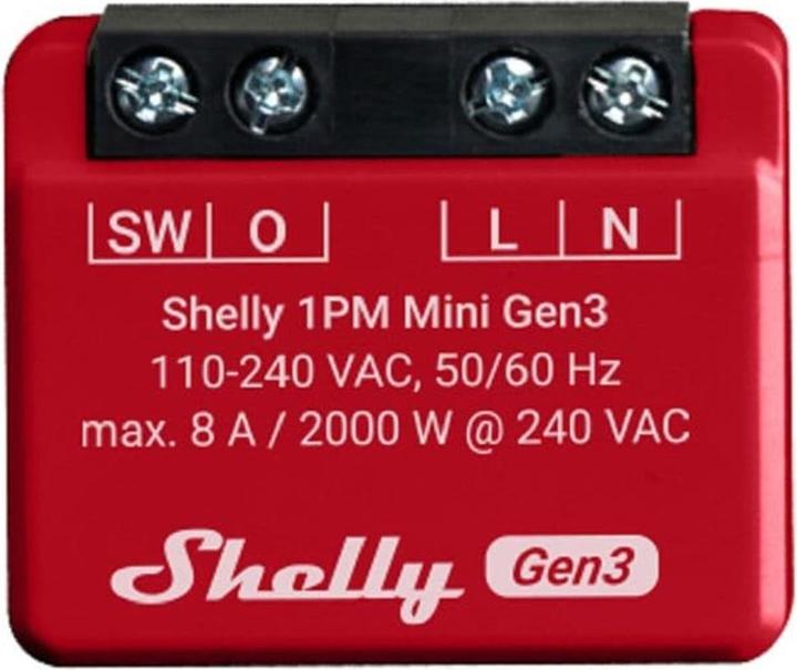 Image du produit Shelly 1PM Mini Gen3 (Actionneur de commutation)