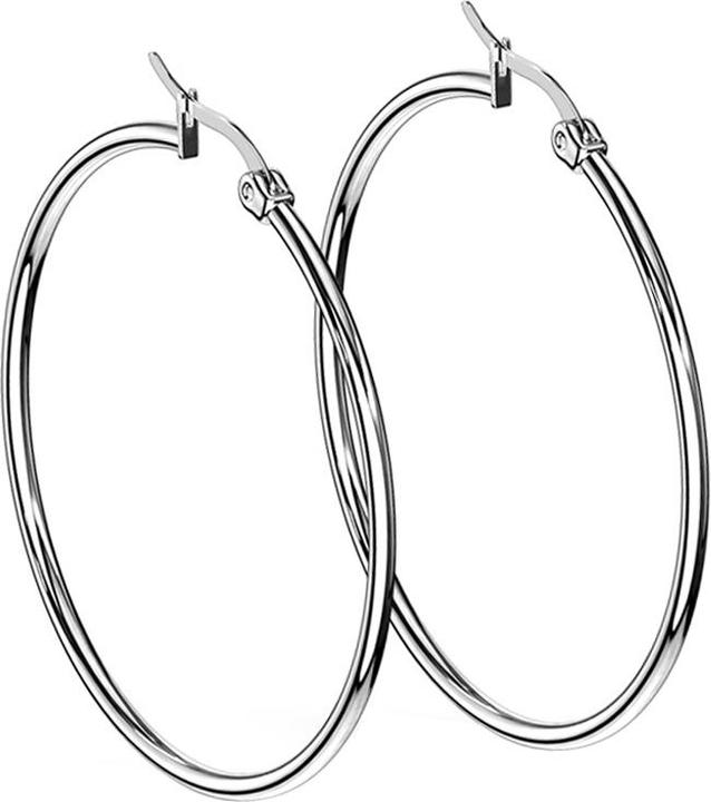 Image du produit Star Piercing Boucle d'oreille ronde argent (sans laiton, Acier chirurgical 316L)