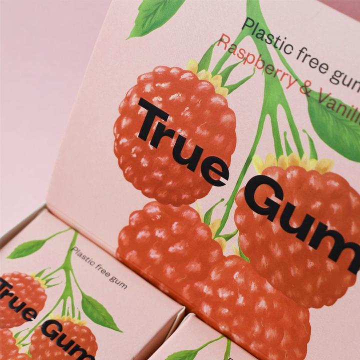 Produktbild True Gum Himbeere & Vanille (1 Stk., 21 g)