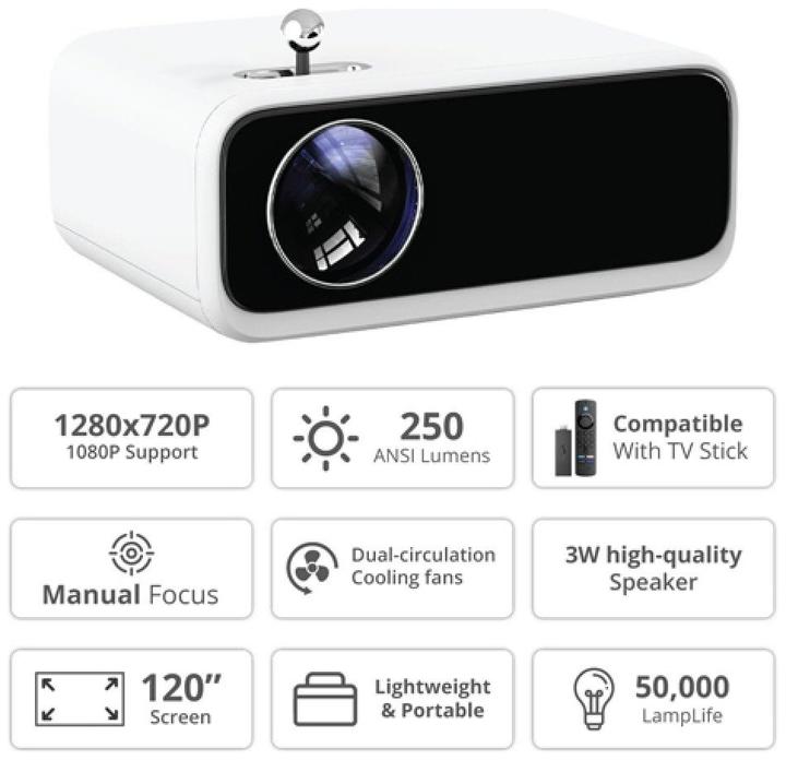 Actual product image Xiaomi Wanbo X1 (VGA, 200 lm, 1.35 - 2.2:1)