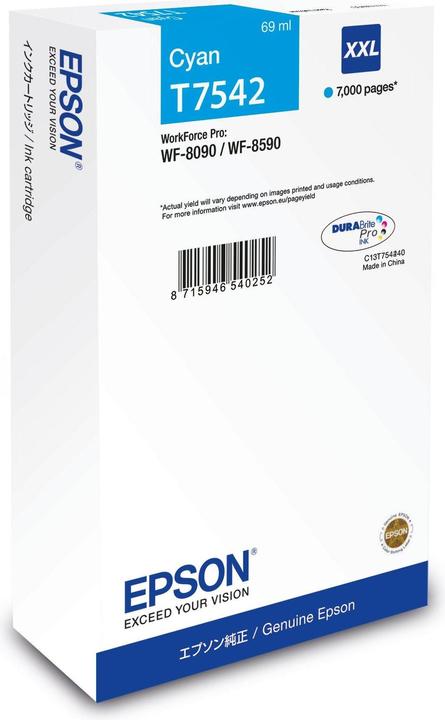 Produktbild Epson Tintenpatrone XXL cyan (C)