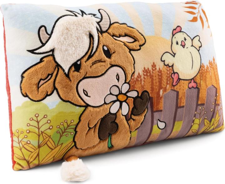 Immagine prodotto NICI 61120 Cuscino bovino Highland McMooray e pulcino Eggwina 43x25 (43 x 25 cm)