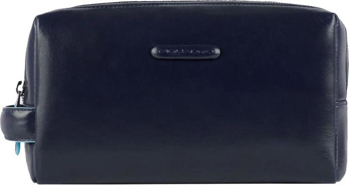 Actual product image Piquadro Blue Square Toiletry Bag Two Dividers Night Blue