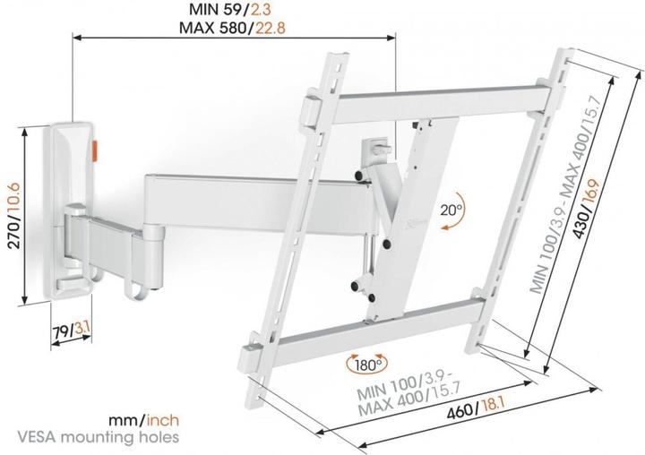 Produktbild Vogels TVM 3445 (Wand, 65", 25 kg)