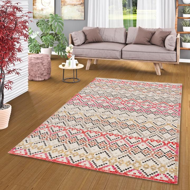 Produktbild Pergamon Kurzflor Designer Teppich Modern Vintage Orient Muster (160 x 230 cm)
