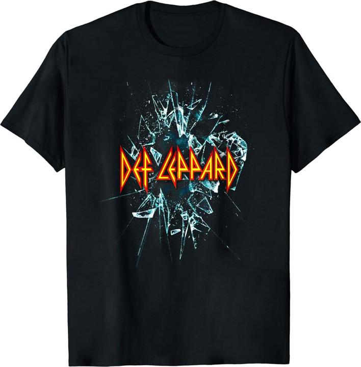 Actual product image Def Leppard Unisex Adult Shatter Cotton T-Shirt (L)