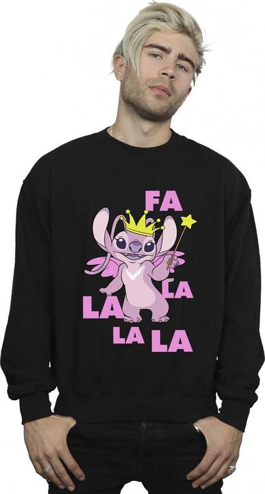 Actual product image Disney Mens Lilo & Stitch Angel Fa La La Sweatshirt (XL)