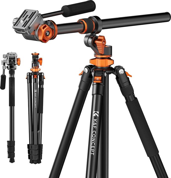 Actual product image K&F Concept T254A7+FH-03 Magnesium Aluminum Alloy Tripod (Metal)