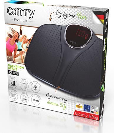 Image du produit Camry Pèse-personne CR 8171b Poids maximal (capacité) 180 kg, Précision 50 g, Indice de masse corporelle (180 kg)