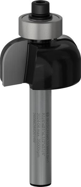 Immagine prodotto Bosch Professional Zubehör Fresa per scanalature, 1/4 di pollice, R1 6,3 mm, P 25,4 mm, L 12,7 mm, G 54 mm