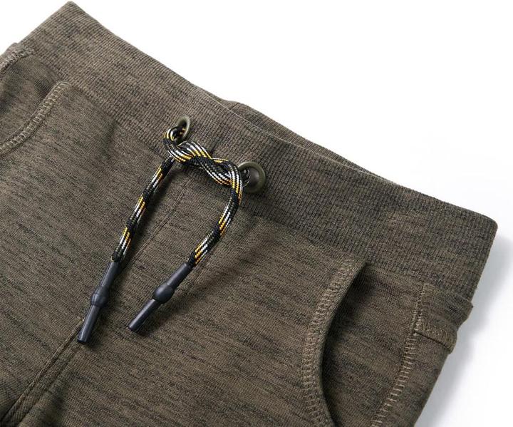 Actual product image VidaXL Kids training trousers dark khaki melange 116,Material (116)