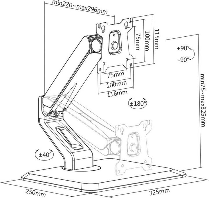 Actual product image myWall HL17L (Table, 32")
