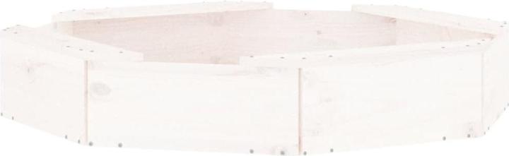 Actual product image VidaXL Sandkasten mit Sitzen Weiss Achteck Massivholz