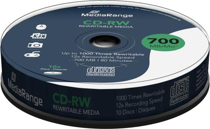 Actual product image MediaRange CD-RW 12x 700MB/80Min, 10 sp. (10 x)
