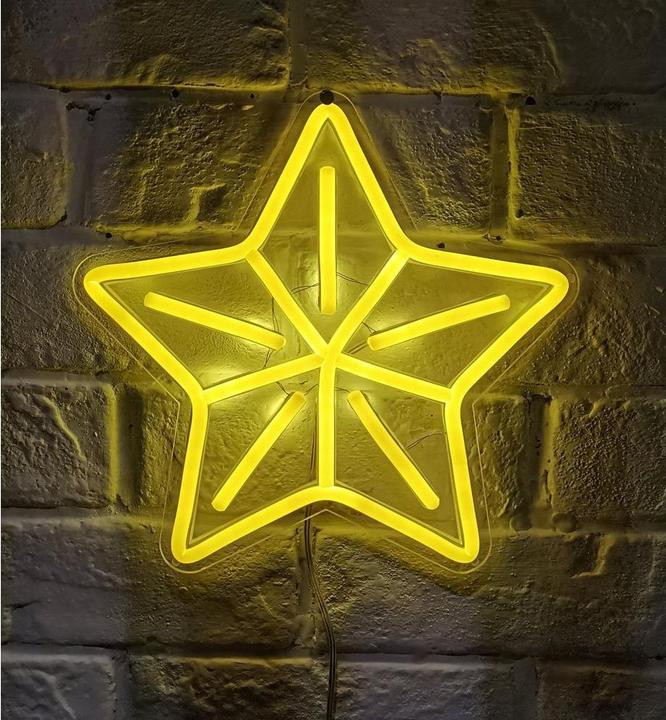 Produktbild Vegas Lights LED Dekolicht Neon Sign Weihnachtsstern 23 x 22 cm